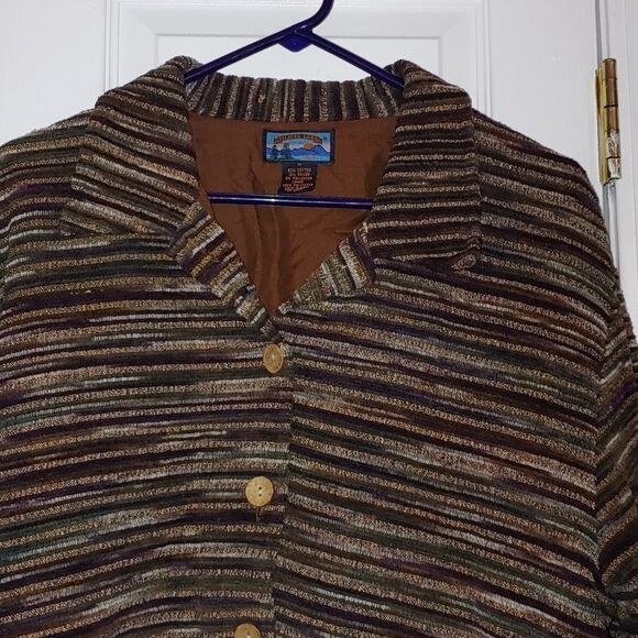 Shaver Lake textured boho button down jacket Sz M - Picture 3 of 6